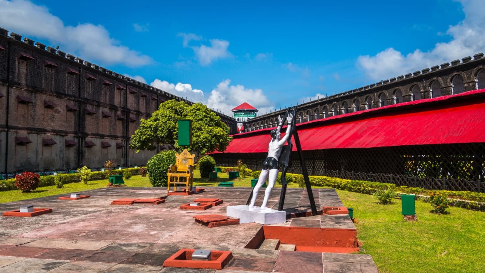 Arrive at Port Blair. Visit Corbyn’s Cove Beach and Cellular Jail.