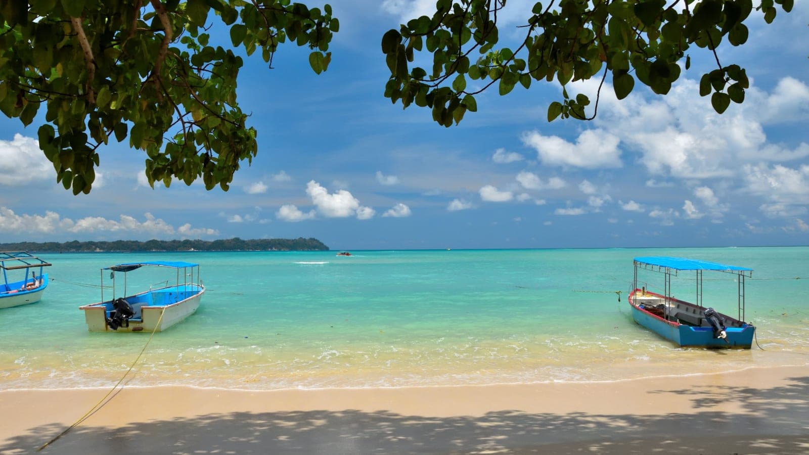 Port Blair to Havelock Island on Cruise. Visit the Radhanagar Beach.